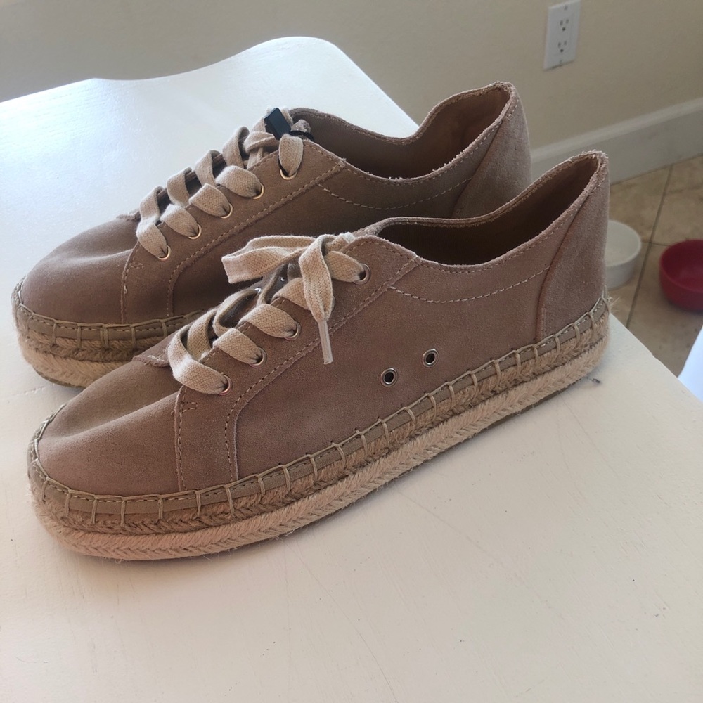 Zara suede nubuck nude blush shoe